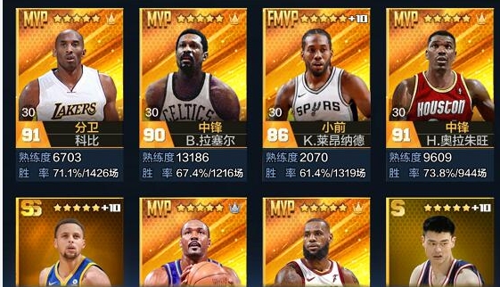 最强NBA中有哪些NBA球星可以选择？
